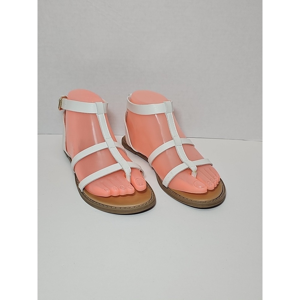 Old Navy Women's‎  White Sandals Tiered Tassel Gladiator Flats Shoes Size 6